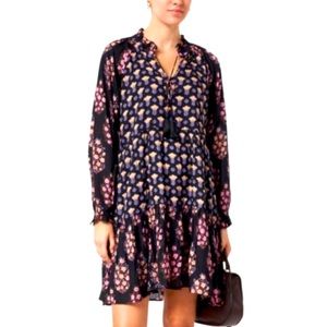 Roller Rabbit Janni Black Madigan Floral Print Spring/ Summer Dress Sz XS